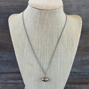 Vintage Silver Football Charm Necklace